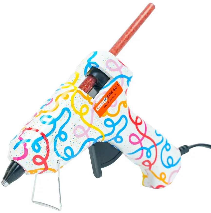 Термоклеевой пистолет СПЕЦ БПК-60 с металлической скобой и клеевыми стержнями 83742238