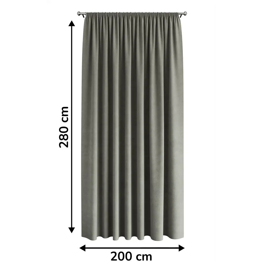 Штора MIAMOZA Меланж на ленте 200x280 см в серых тонах 89427083 STLM-1583971 - Вид №1