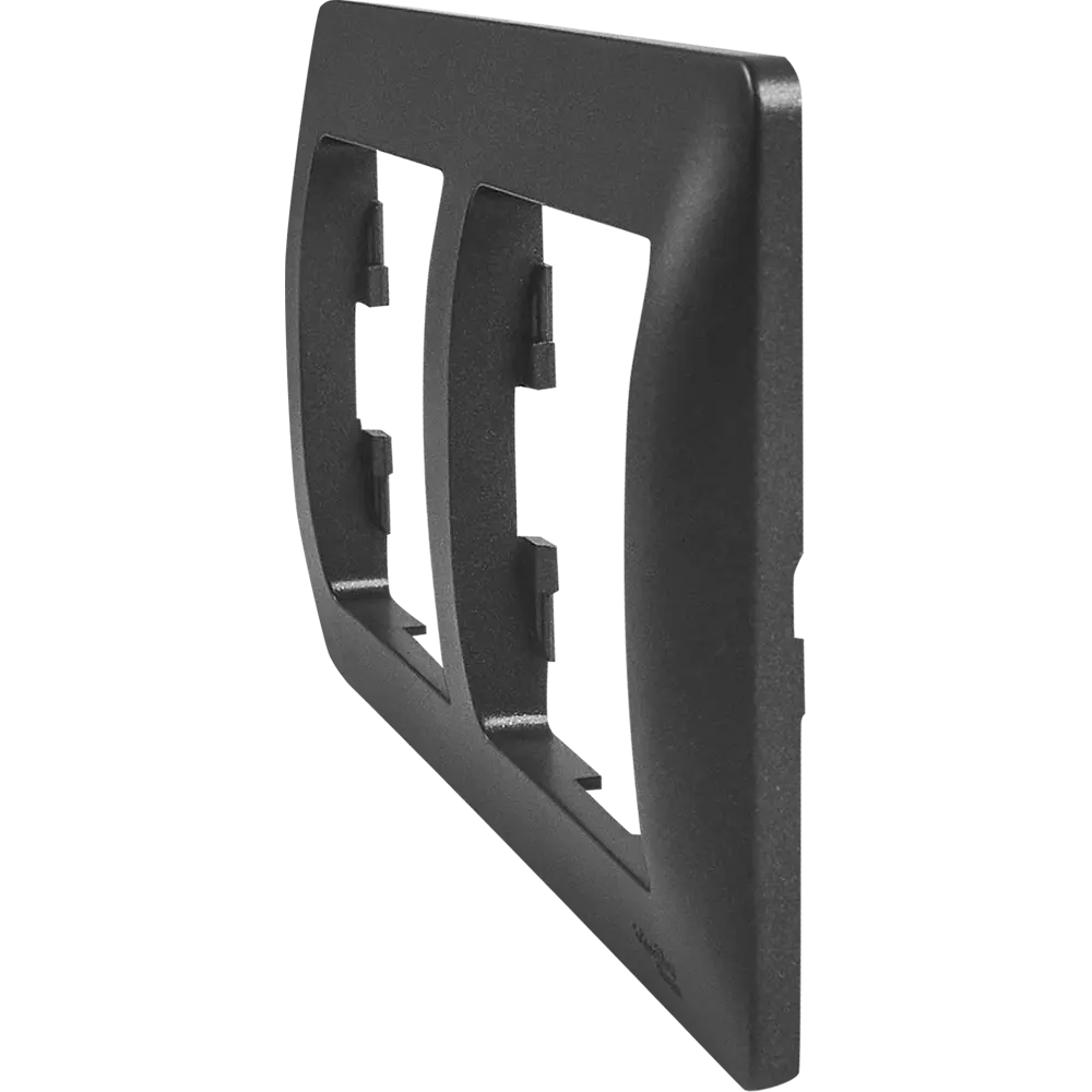 Schneider Electric Glossa - рамка для розеток на 2 поста в цвете антрацит 86710222 STLM-0070827 - Вид №2