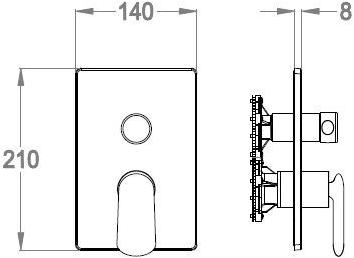 Fir Italia Смеситель для душа с переключателем Dynamica 88 8850178 - Вид №1