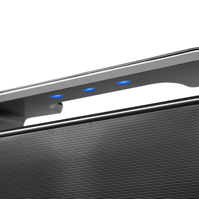 SV-015893 ps-185, черный, акустическая система 2.0, мощность 2x5 вт (rms), bluetooth, fm, usb, microsd, led-дисплей, часы, будильник, ручка для переноски, встроенный аккумулятор) Sven Santreyd  - Вид №3