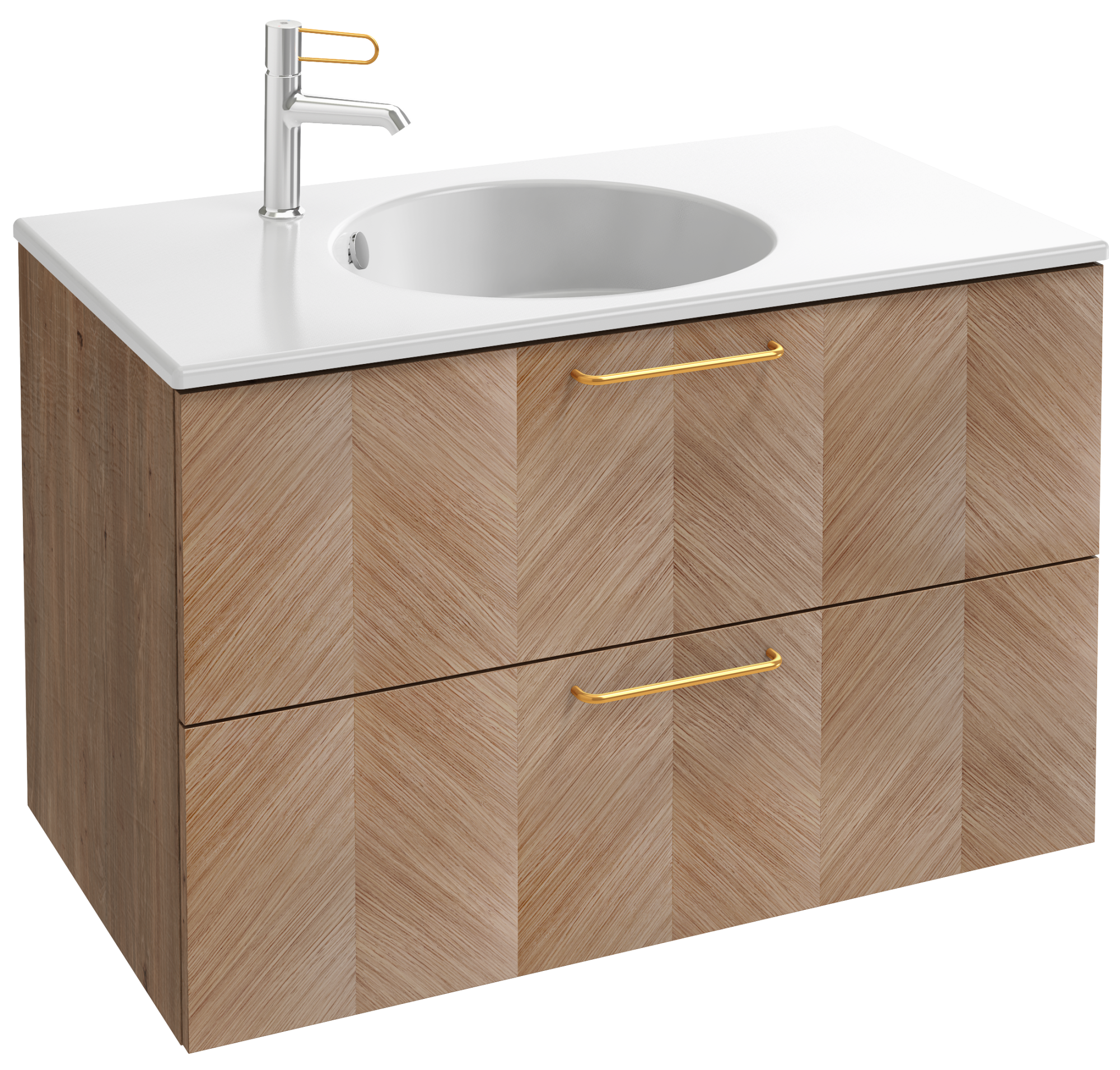 EB2523-R8-E10 Тумба под столешницу 90 см, 2 ящика, золотая ручка JACOB DELAFON ODÉON RIVE GAUCHE ODEON RIVE GAUCHE