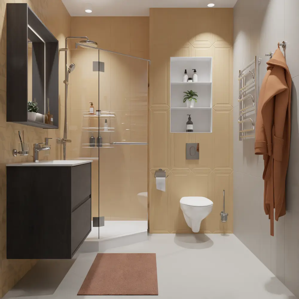 Плитка настенная Керамин Сонет 3 75x25 см 1.69 м² цвет бежевый 84177286 STLM-2072860 - Вид №6