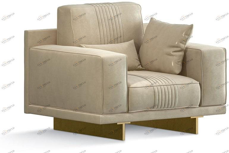 Carpanese Home Кресло на санках из ткани с подлокотниками Contemporary 7337