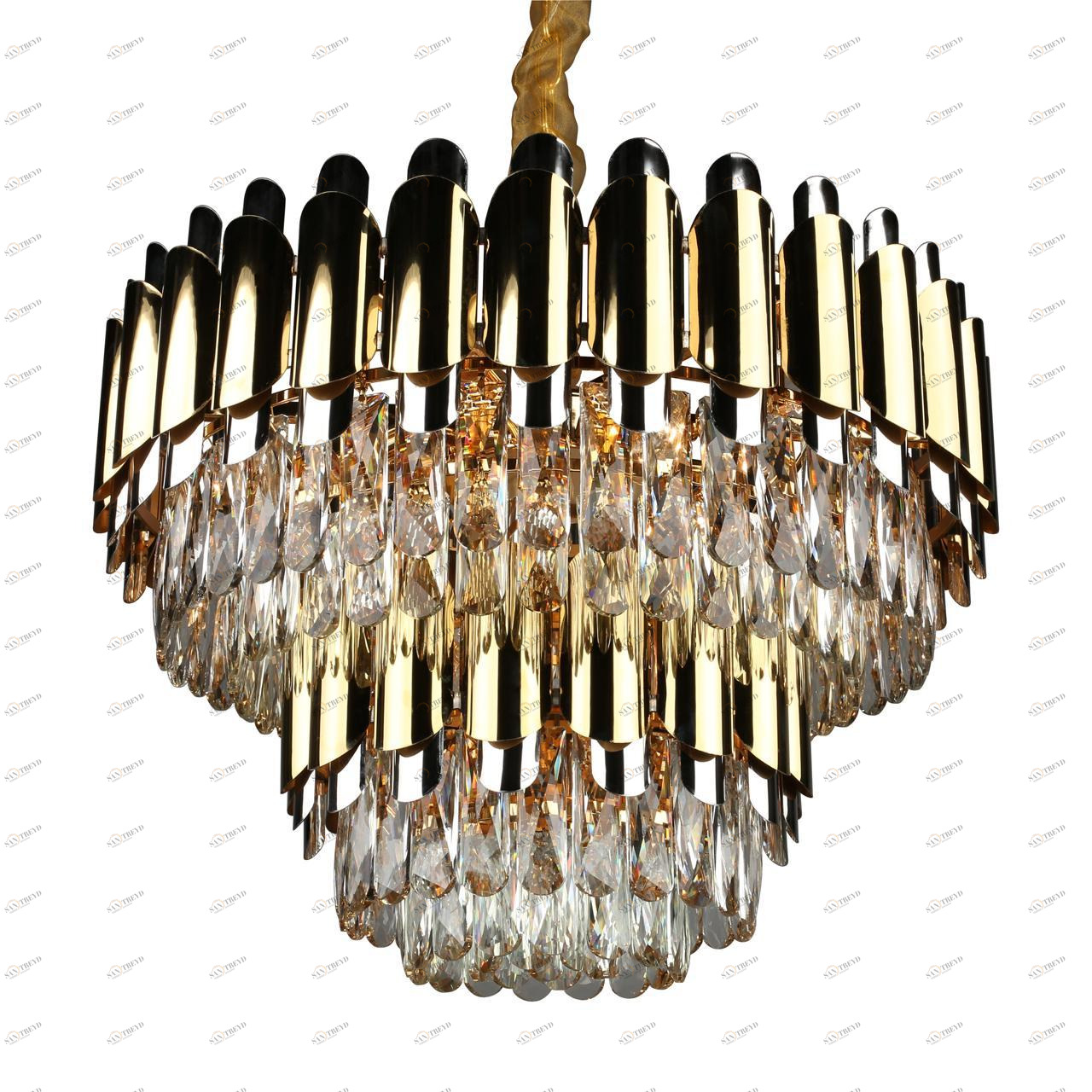 Подвесная люстра Omnilux Malgrate OML-81403-13 OMNILUX ДИЗАЙНЕРСКИЕ, MALGRATE 337198 Золото;прозрачный;черный 