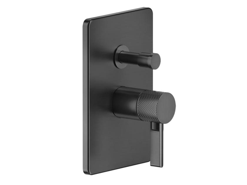 Хромированный латунный смеситель для душа с переключателем Gessi гравировка ARCH-00149372