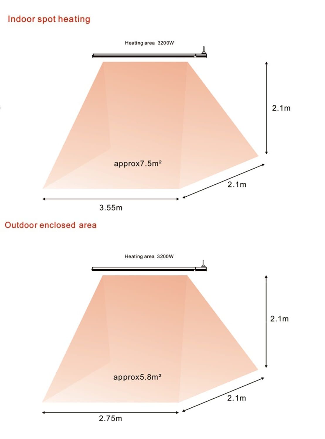 Инфракрасный обогреватель из стеклокерамики и алюминия SINED CALORE 3200 ARCH-00023258 - Вид №17