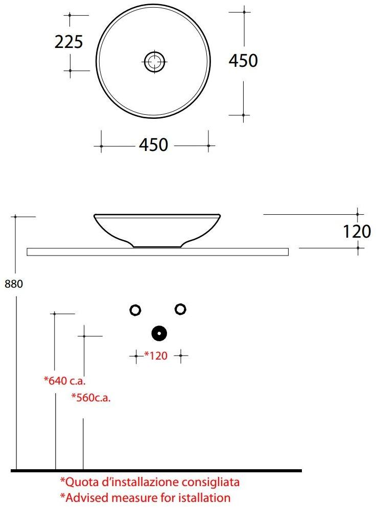 Lil4bt4001 Накладная раковина на столешницу  овальная Olympia Ceramica LAVABI D'ARREDO - Вид №2