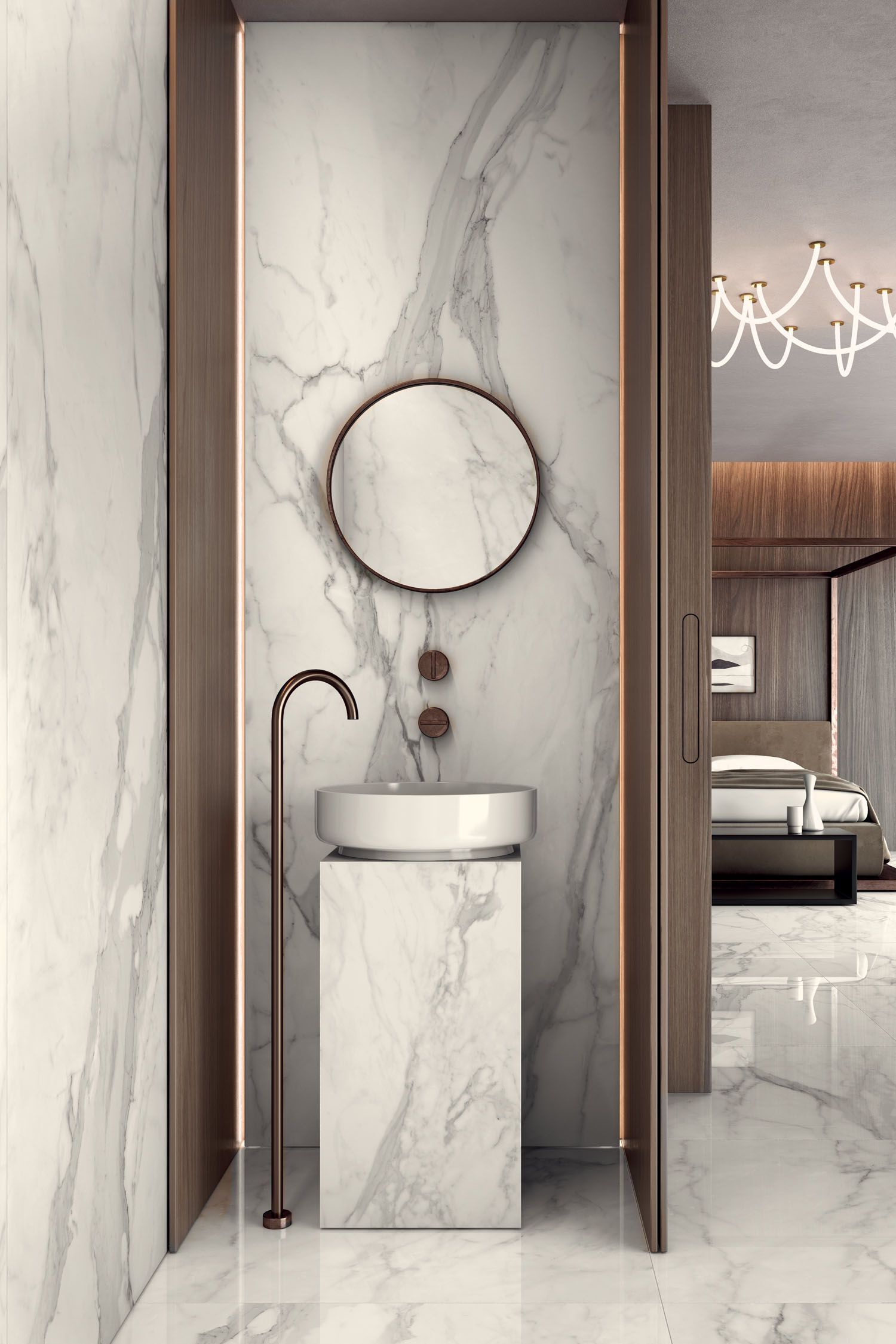 Керамогранит / напольное покрытие из ламинированного керамогранита с мраморным эффектом COTTO D'ESTE Starlight ARCH-00115585 - Вид №7