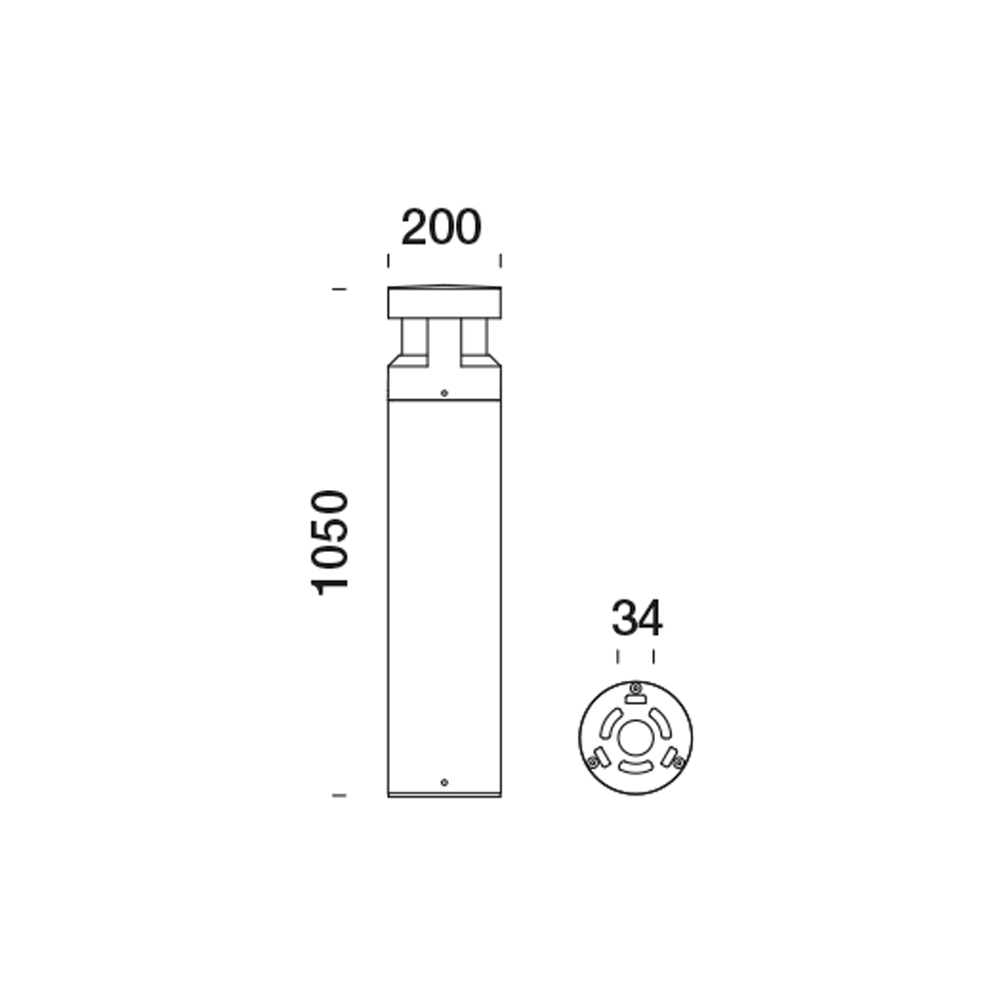 4082612 Мобильный светильник Platek MENHIR Paletto  MENHIR H. 1050 mm - 1 LED 3000K 2 Openings  - Вид №6