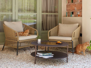 Круглый журнальный столик из нержавеющей стали