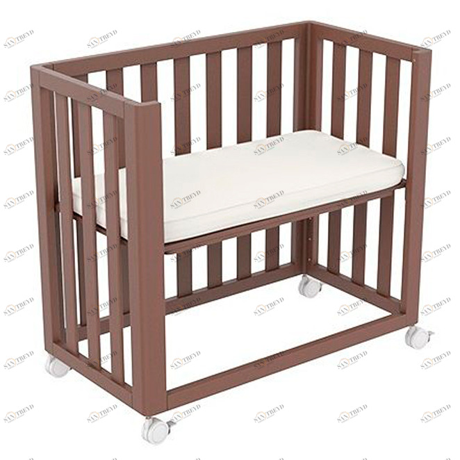 Приставная кроватка Bed Co-sleep коричневая ELLIPSE ELLIPSE BED 351606 Коричневый Santreyd 
