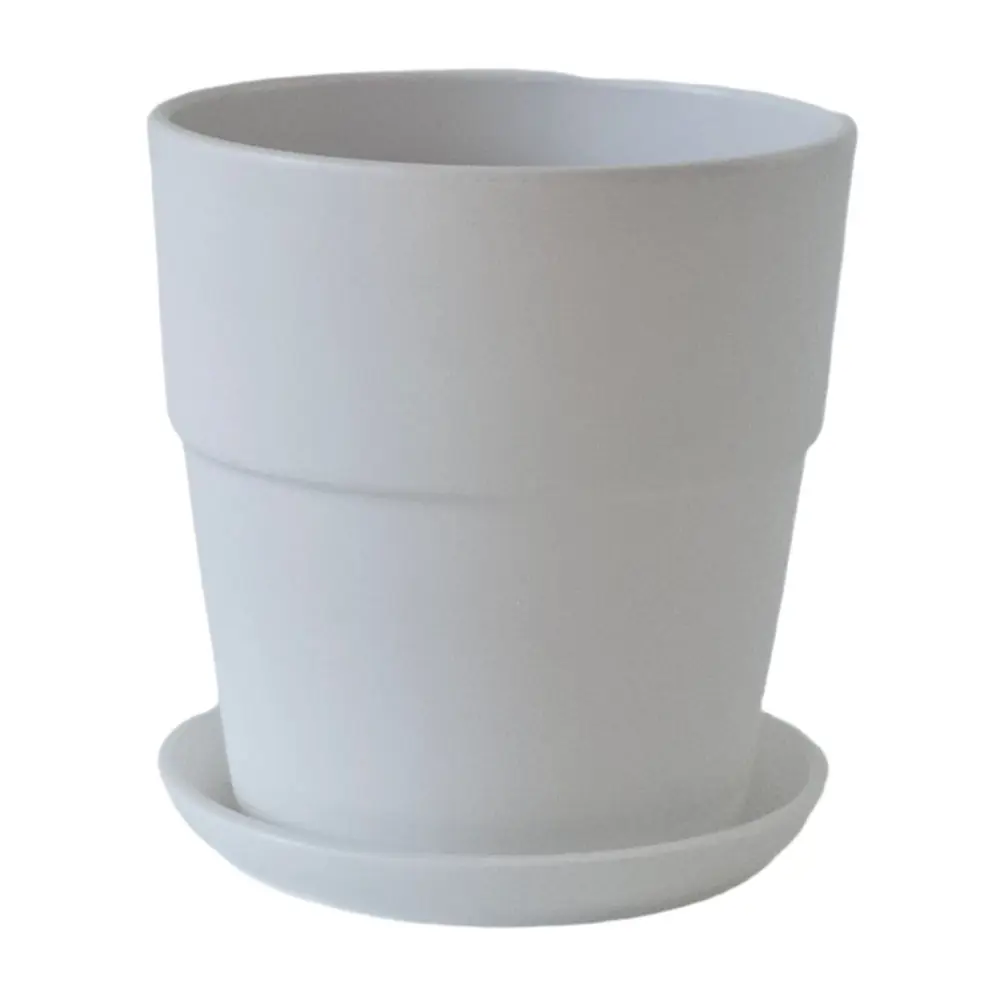 Горшок для цветов Котон Ø22 h22.5 см v5.1 л керамика белый Santreyd нет STLM-2155624
