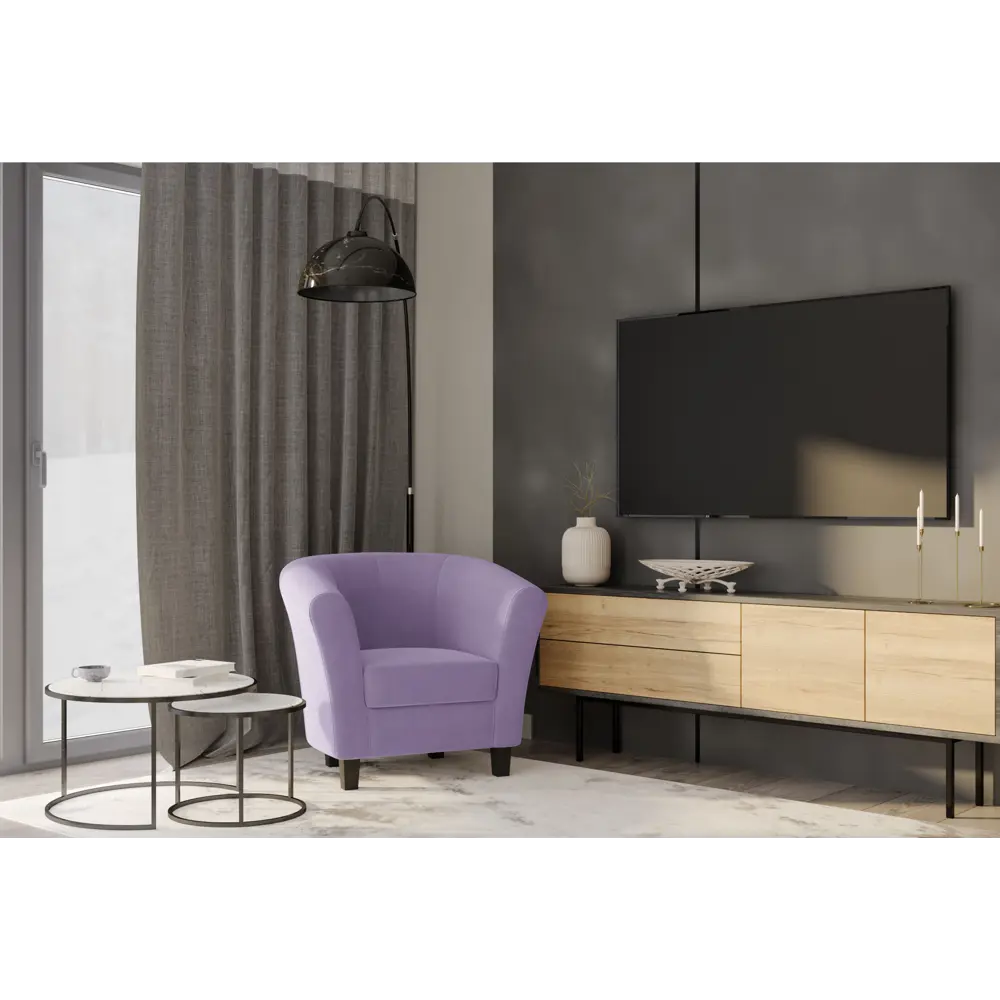 Кресло полиэстер Seasons Марсель CAMARO23 сиреневое 85x73x77 см 85098313 STLM-2180821  - Вид №2