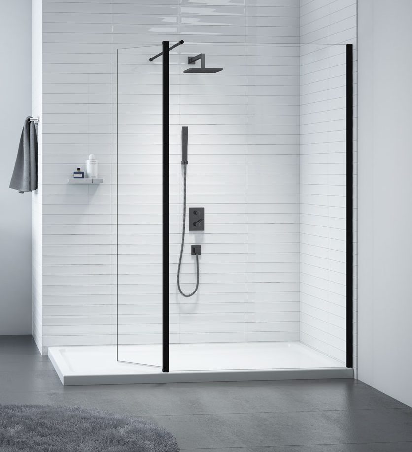 Душевая перегородка BLKSVL300 Merlyn Black Черный - Вид №3