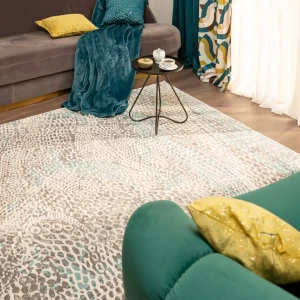 Ковер полиэстер Берлино 1601 L 160x235 см цвет бирюзовый