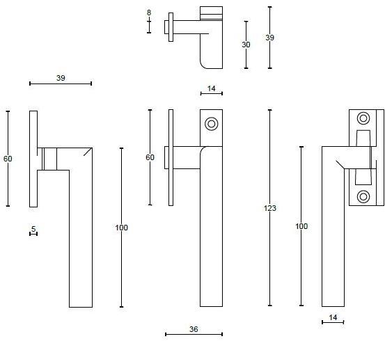 Formani Ручка из нержавеющей стали для раздвижных окон Two Pb23-rb - Вид №3