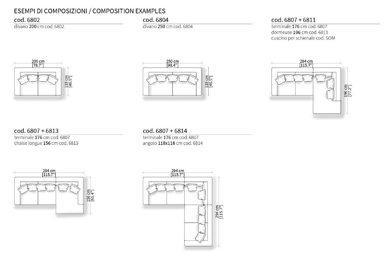 Съемный диван из ткани Frigerio ORESTE ARCH-00118967 - Вид №4