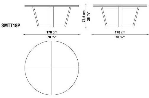 Maxalto Круглый мраморный стол с ленивой сьюзан Xilos sun-id-1395030 - Вид №8