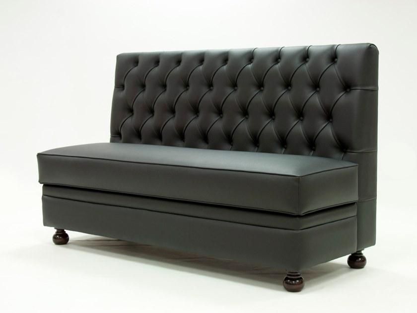 CREARTE COLLECTIONS Стеганая модульная кожаная скамья со спинкой  80  - Вид №2