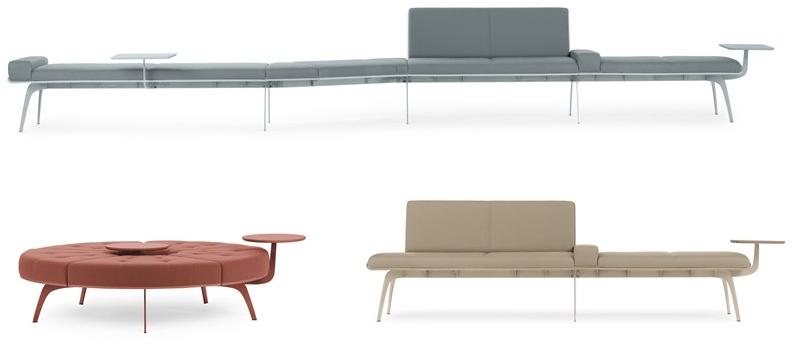 True Design Круглая скамейка из ткани Millepiedi Mp 5p0r - Вид №7