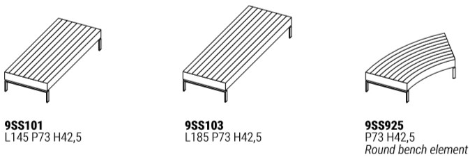 Marelli Модульные скамейки для лаунж-зон Stripes sun-id-1388728 - Вид №10