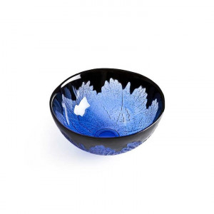 56037 Чаша "Райские крылья",Чёрная/ пурпурная, 175 мм. Maleras