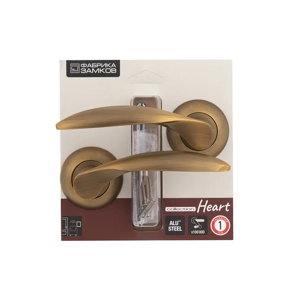 Дверные ручки Фабрика замков Ternera, без запирания, цвет кофе STLM-2176473 - Вид №2