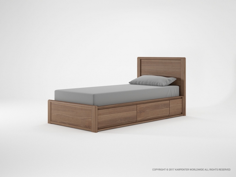 438_1040 Кровать односпальная (размер матраса 90х200) Karpenter Circa17 - Вид №1