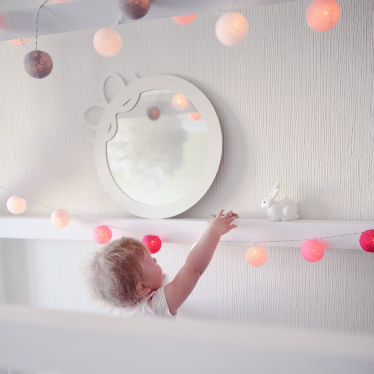 Зеркало круглое с бантом белое Ribbon BONESSI BONESSI 049453 Белый  - Вид №3