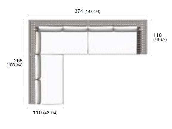 Угловой садовый диван из тикового дерева RODA сеть ARCH-00146577 - Вид №9
