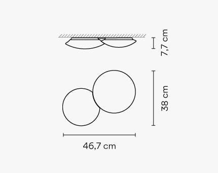 Настенный светильник / стеклянный потолочный светильник Vibia ARCH-00150919 - Вид №10