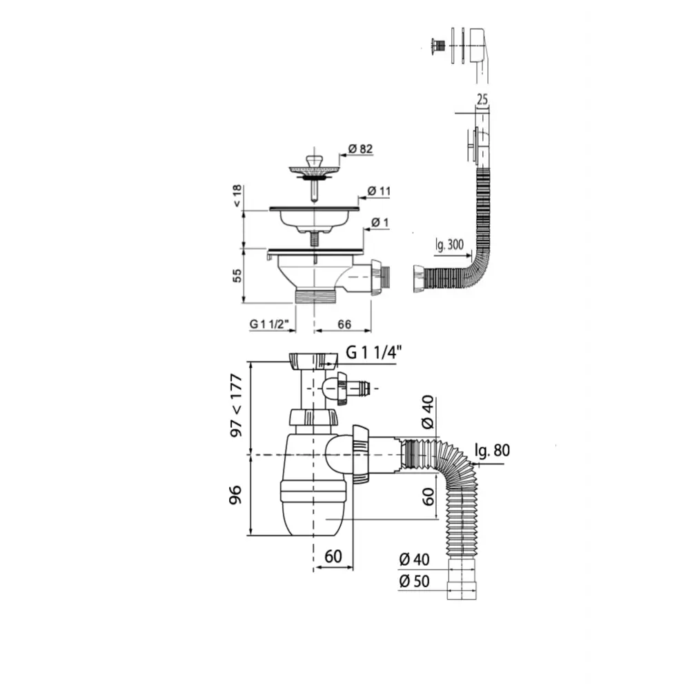 Сифон EQUATION для мойки с подключением стиральной машины 18550959 STLM-0011264 - Вид №2
