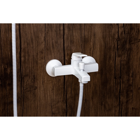 OneLife by Orange P02-100w однозахватный полимерный смеситель для ванны/душа Белый sun-id-1517315 - Вид №4