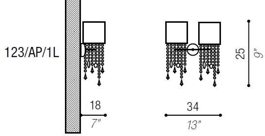 Aiardini Бра отраженного света с кристаллами Glamour sun-id-1488217 - Вид №1