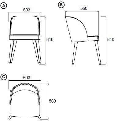 Enza Home Стул из ткани Astoria sun-id-1362209 - Вид №6