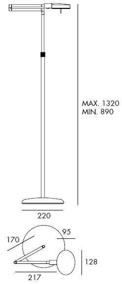 Milan Iluminacion Регулируемый светодиодный торшер из алюминия с гибким кронштейном 3-led sun-id-1457923 - Вид №3