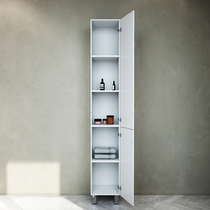 M90CSR0306WG шкаф-колонна напольный правый 30 см двери push-to-open цвет: белый глянец AM.PM Gem - Вид №1