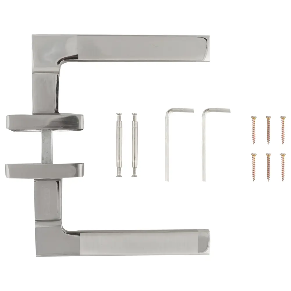 Ручки дверные на розетке Puerto AL 514-02, алюминий, цвет матовый никель STLM-2015828 - Вид №2