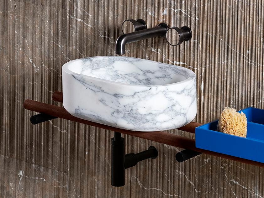 Овальная мраморная столешница LUCE DI CARRARA Tube ARCH-00075893