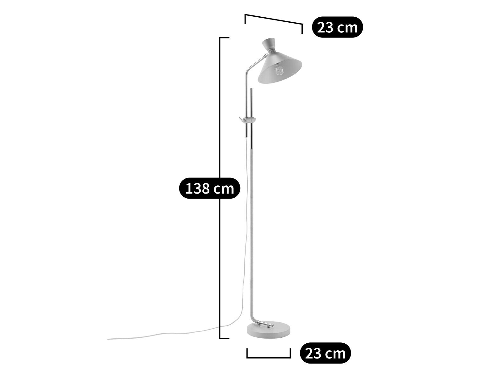 Регулируемая металлическая напольная лампа AMPM Zoticus ARCH-00102163 - Вид №9