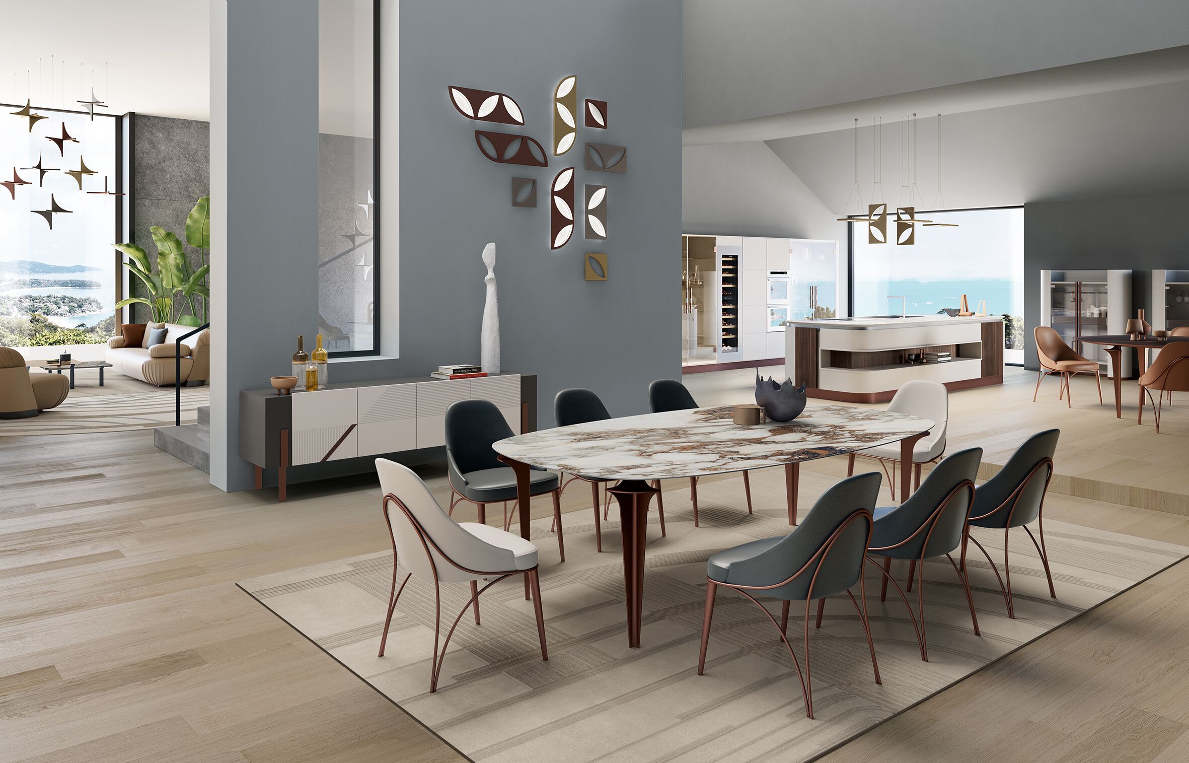 Кожаный мягкий стул Bizzotto Italia ARCH-00103757 - Вид №3