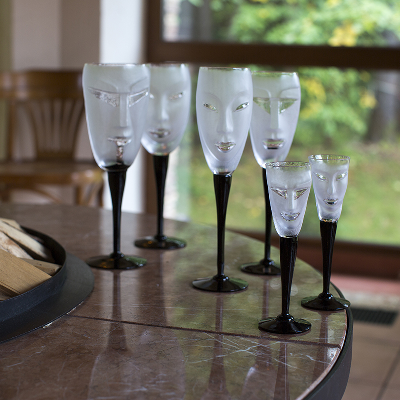 42030 Набор рюмок из прозрачного хрусталя "Кубик и Электра", Объём 60 мл./50 мл., Высота – 160 мм. Maleras  - Вид №1