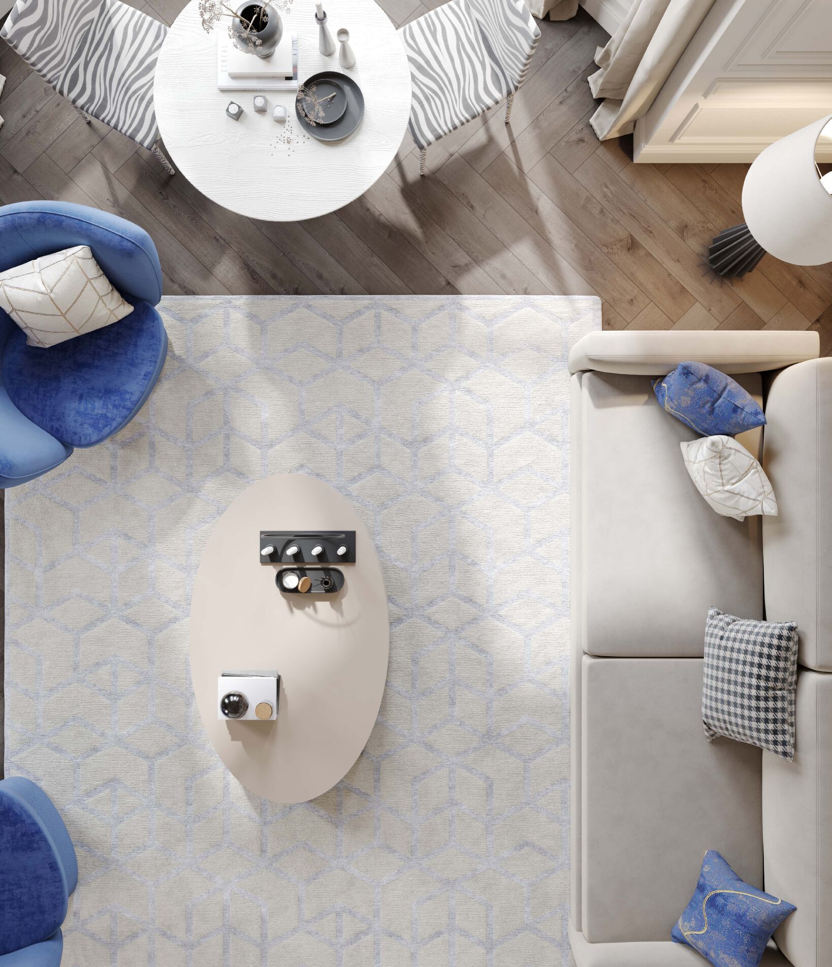 Прямоугольный ковер ручной работы Tapis Rouge Симфония ARCH-00049659 - Вид №2