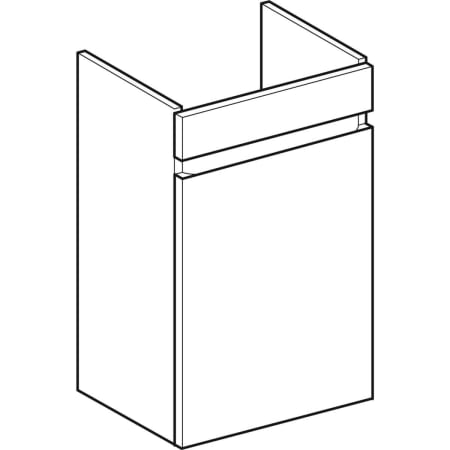 501.902.JR.1 Шкафчик для раковины Geberit Renova Plan, с одной дверью Geberit  - Вид №1