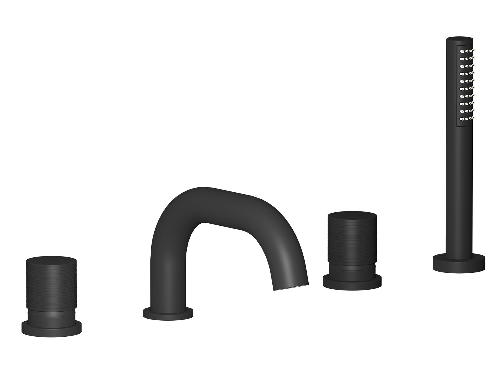 Смеситель для ванны с 4 отверстиями и ручным душем IB винил ARCH-00142656