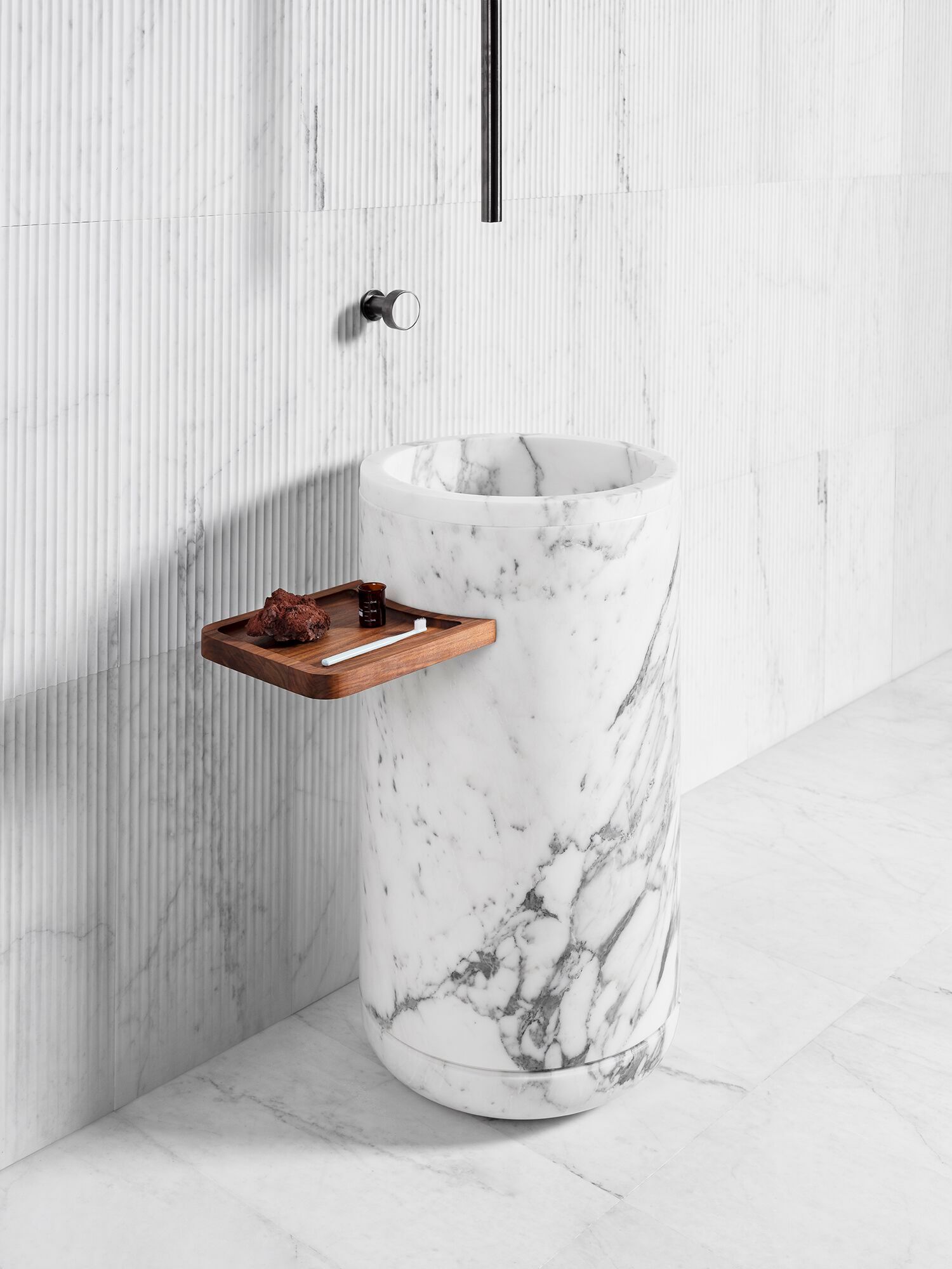 Мраморная отдельно стоящая круглая раковина LUCE DI CARRARA Monolithos ARCH-00055026 - Вид №2