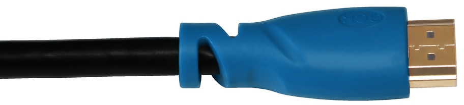 GCR-HM330-0.3m кабель 0.3m hdmi версия 1.4, черный, синие коннекторы, od7.3mm, 30/30 awg, позолоченные контакты, ethernet 10.2 гбит/с, 3d, 4k , экран Greenconnect Santreyd  - Вид №3