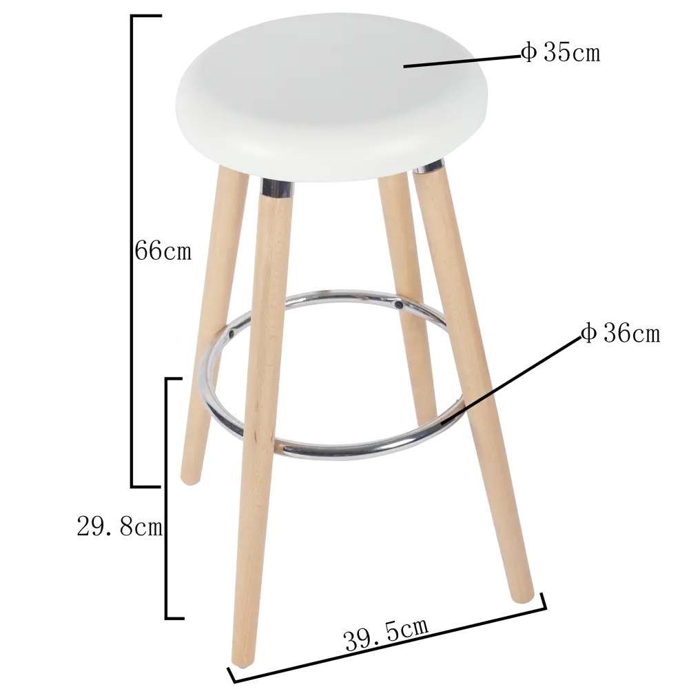 Основание барного стула DELINIA Руан с хромированной сталью и деревянными элементами 89132402 STLM-0078843 - Вид №3