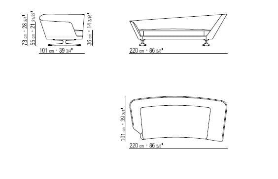 Мягкая ткань Dormeuse Flexform ARCH-00134582 - Вид №1